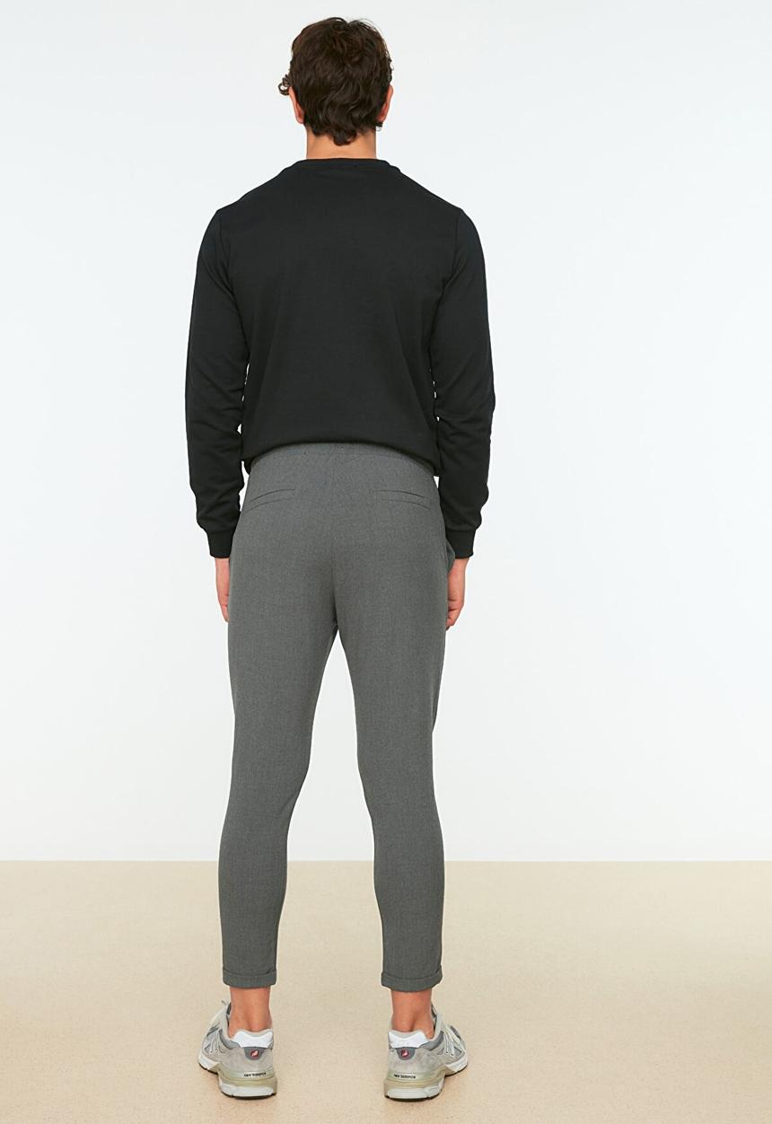 Trendyol - Peter slim fit elasticated waistband trousers - anthracite
