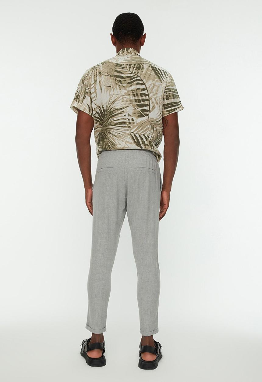 Trendyol - Peter slim fit elasticated waistband trousers - grey