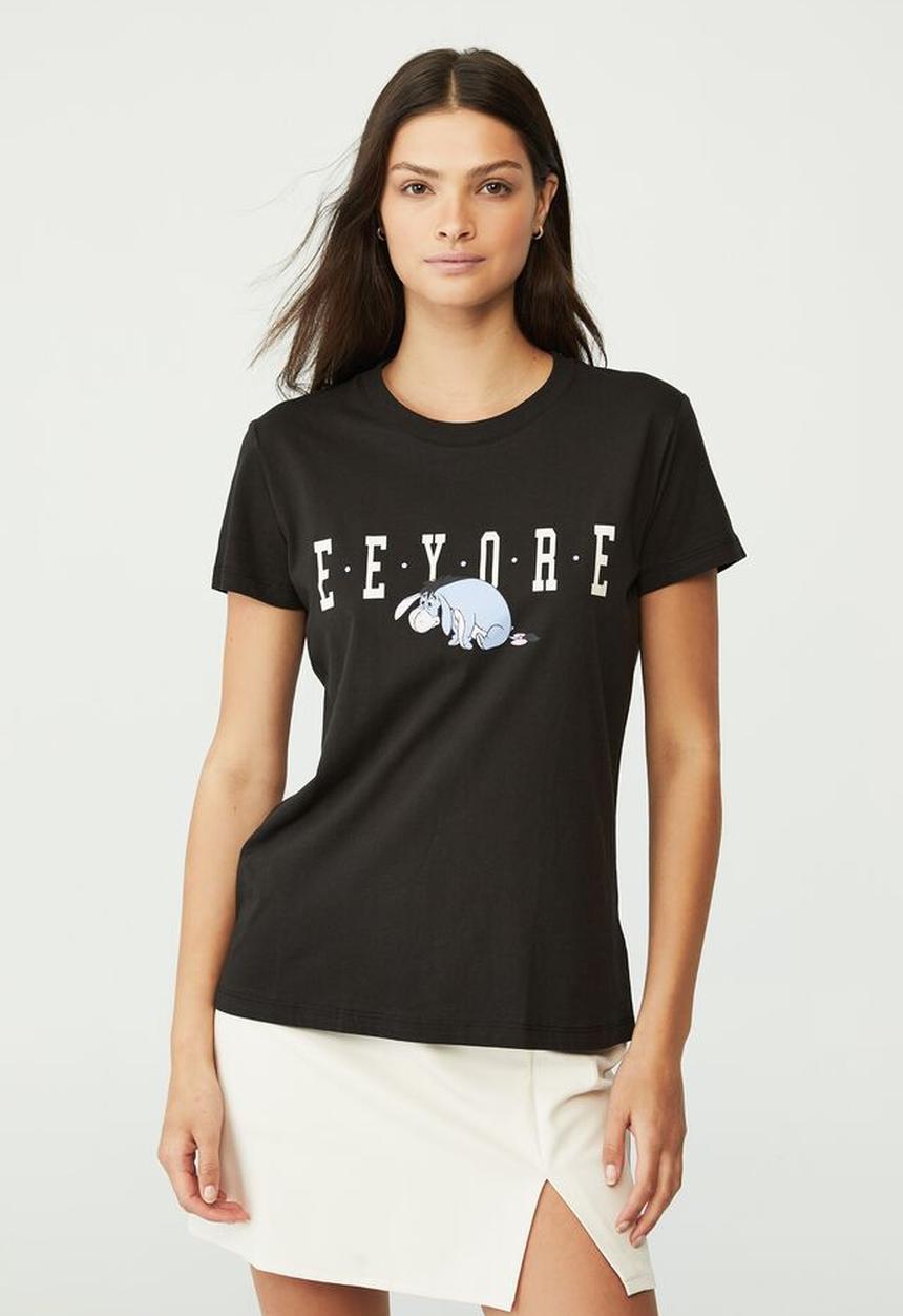 Cotton On - Classic disney T-shirt - lcn dis eeyore/washed black