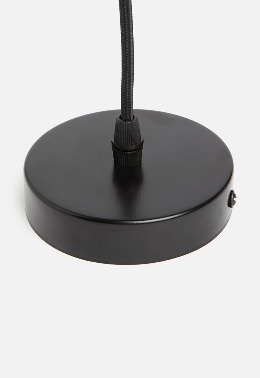 Sixth Floor - Hanging glass pendant - black