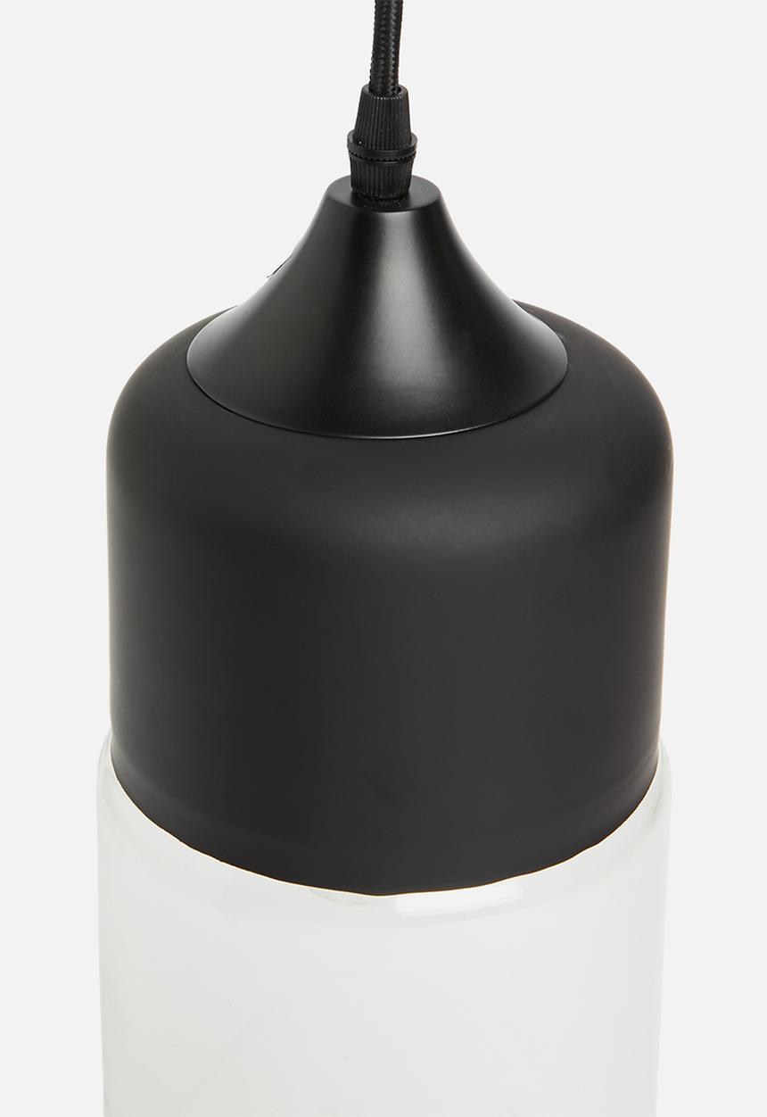 Sixth Floor - Hanging glass pendant - black