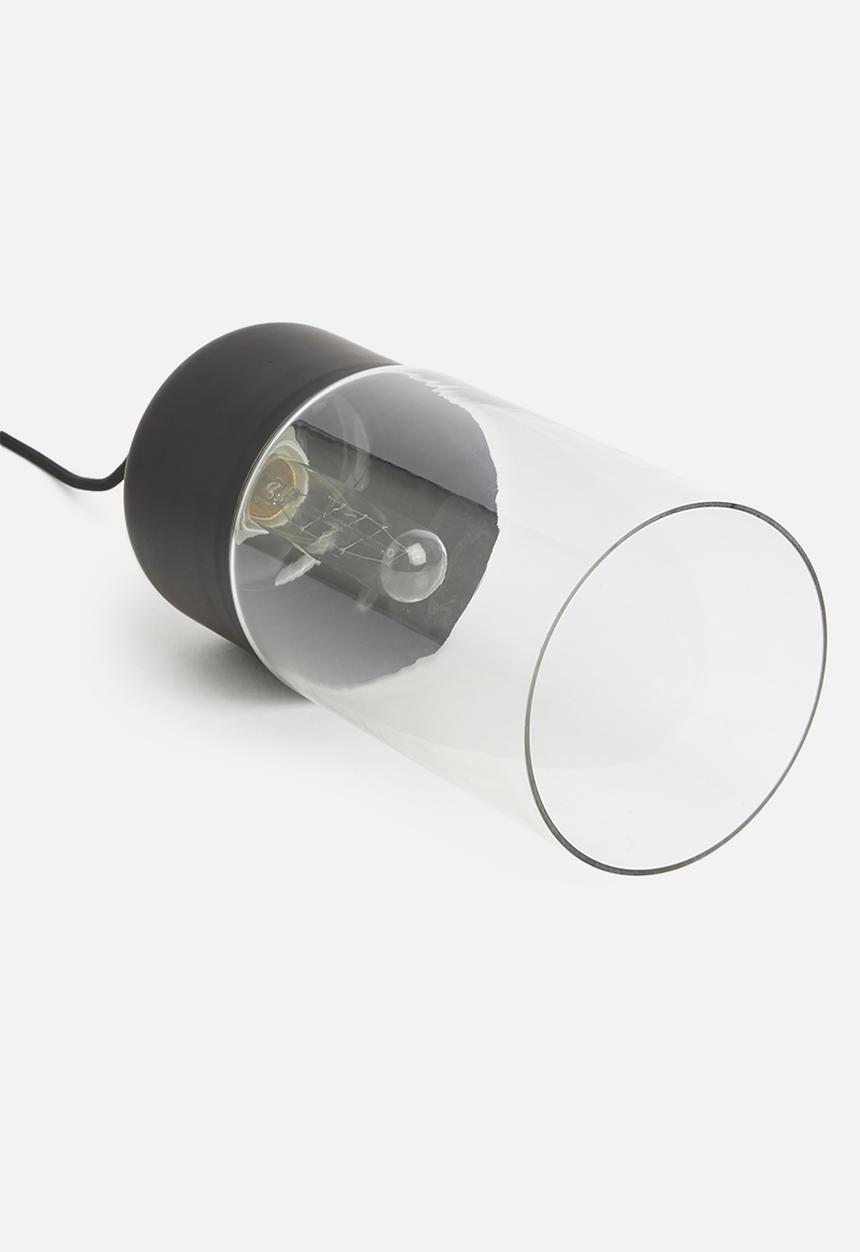 Sixth Floor - Hanging glass pendant - black