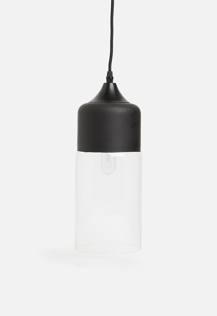 Sixth Floor - Hanging glass pendant - black