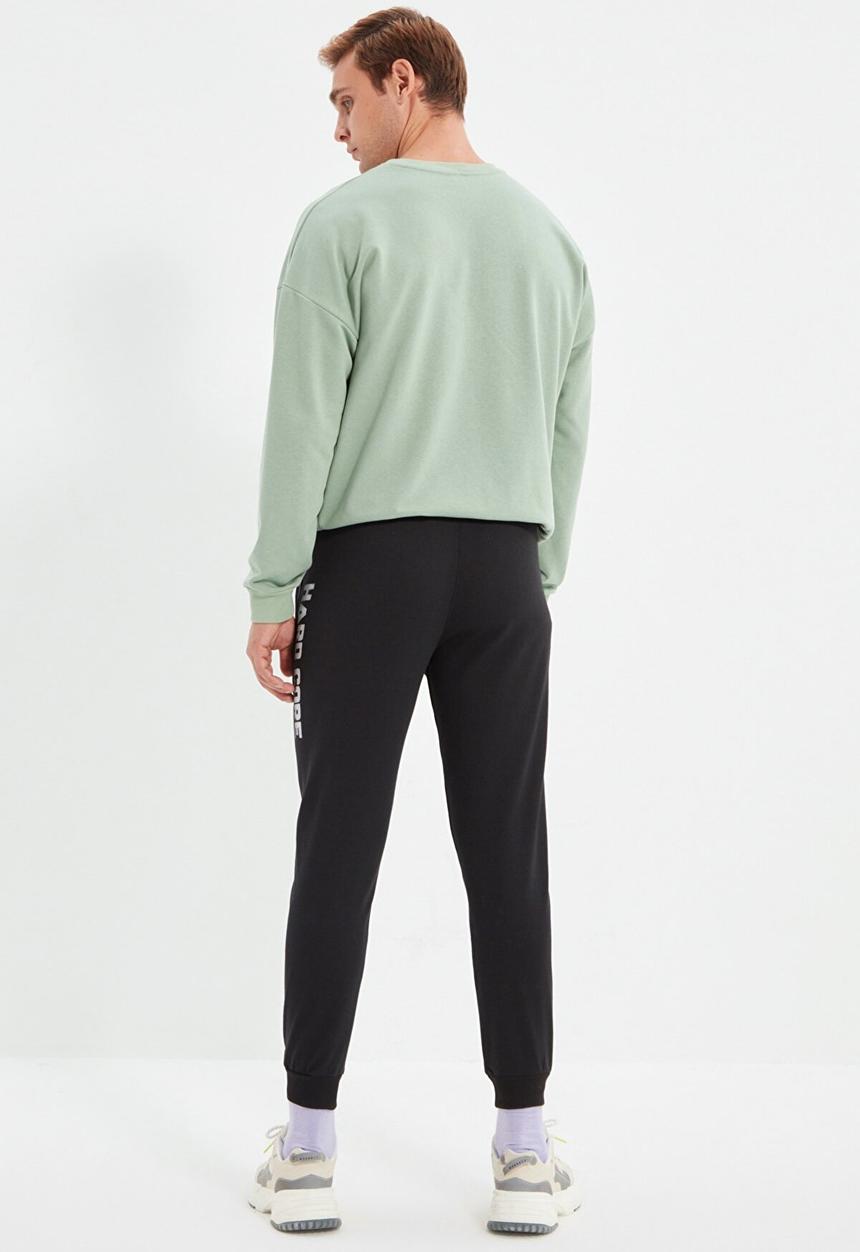 Trendyol - Hard core printed regular fit sweatpants - black