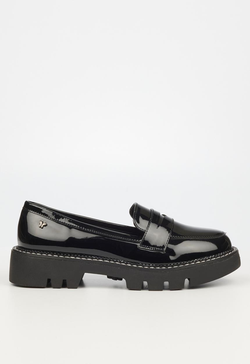 Butterfly Feet - Rileigh 1 lug sole loafer - black