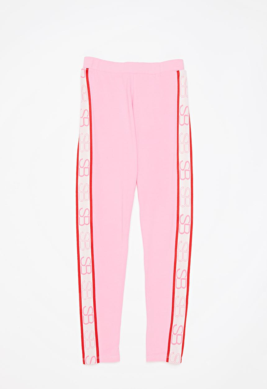 SISSY BOY - Basic leggings with branded side tape - bubblegum pink