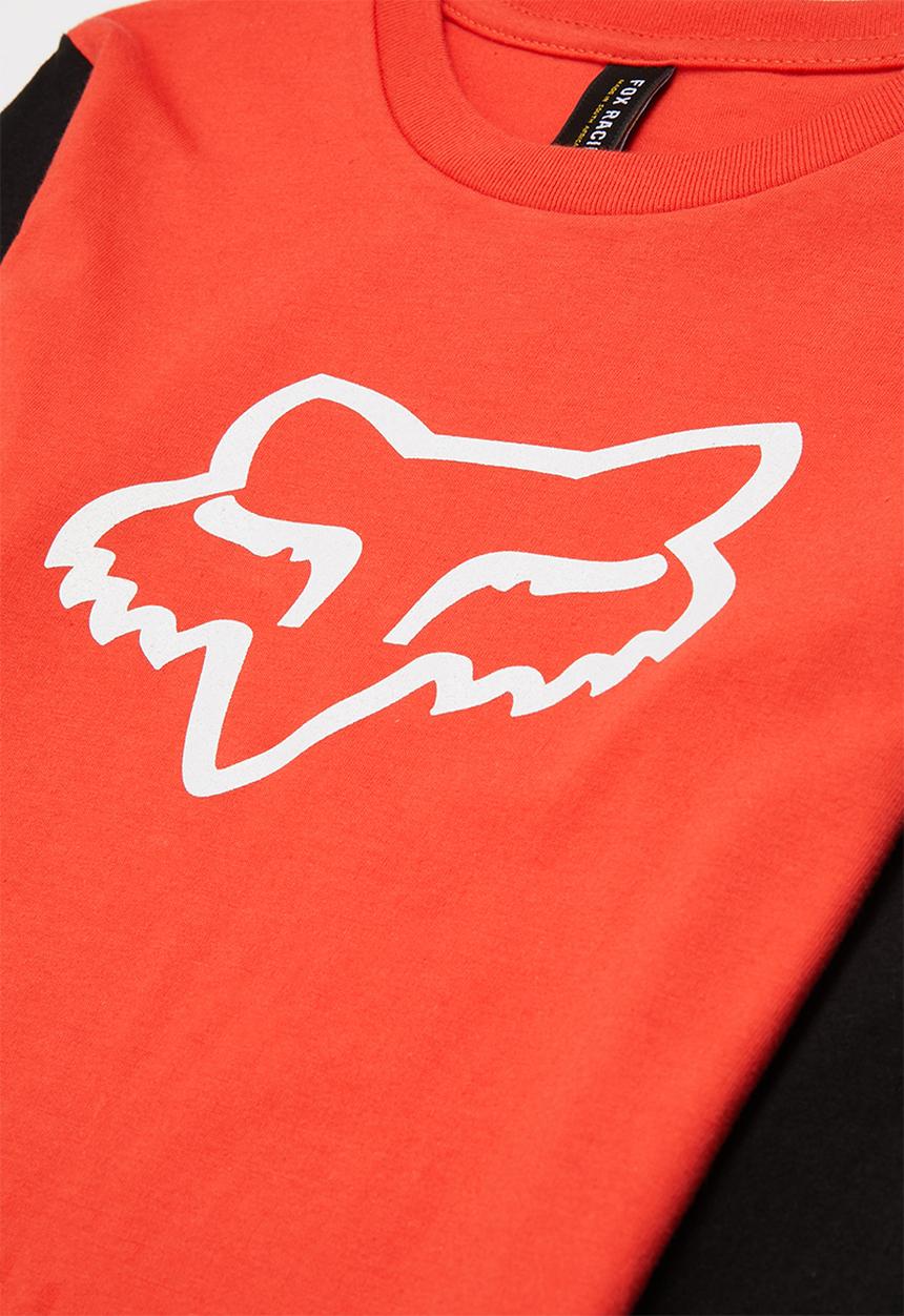 Fox - Fox head long sleeve - flame red