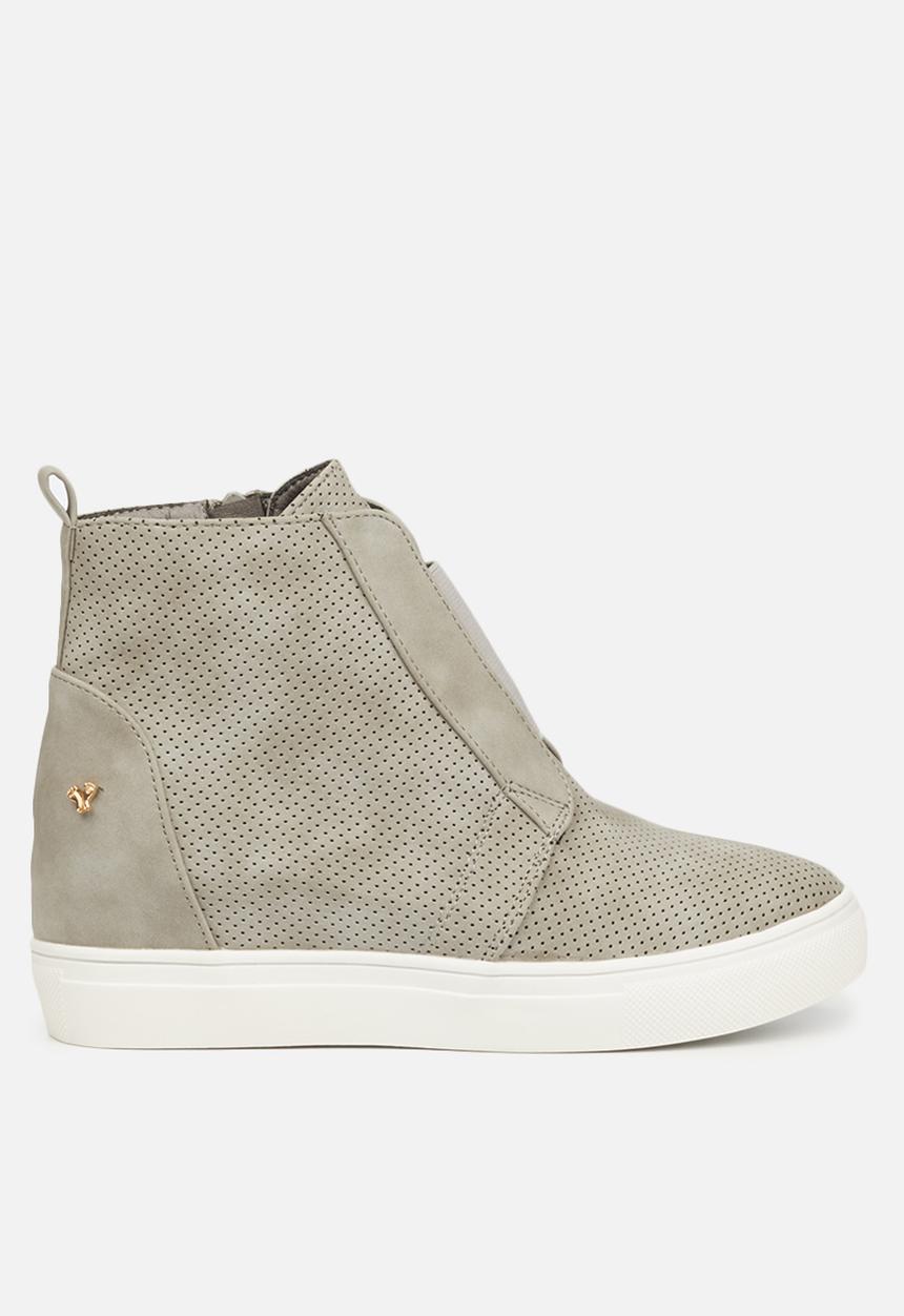 Butterfly Feet - Heron 2 nubuck wedge sneaker - grey