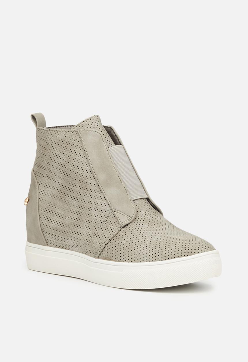 Butterfly Feet - Heron 2 nubuck wedge sneaker - grey