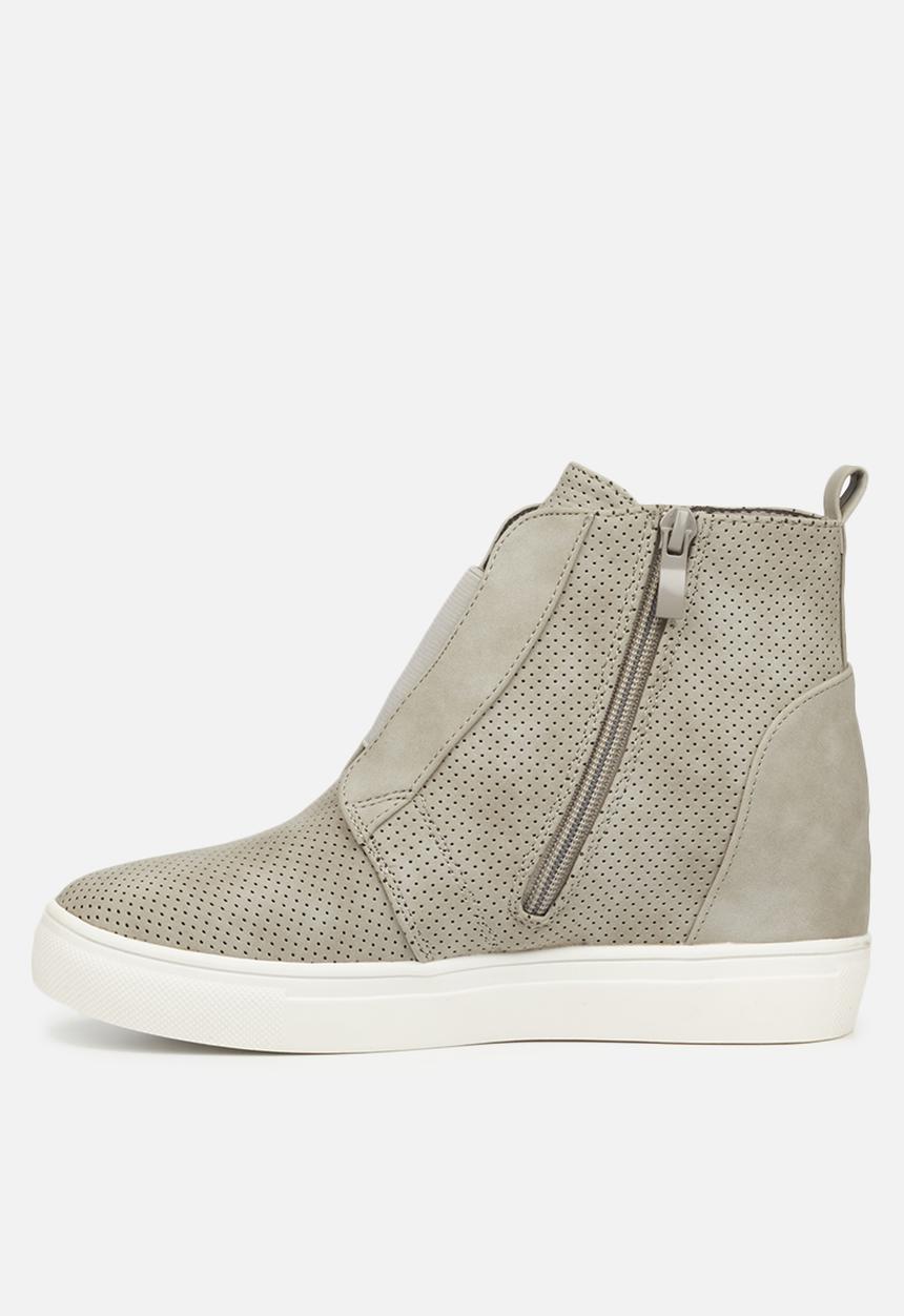 Butterfly Feet - Heron 2 nubuck wedge sneaker - grey