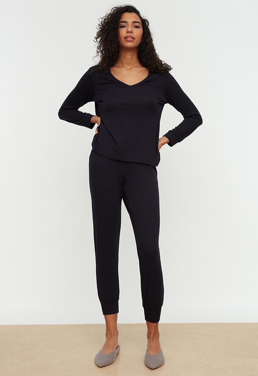 Trendyol - Knit pajamas set - navy