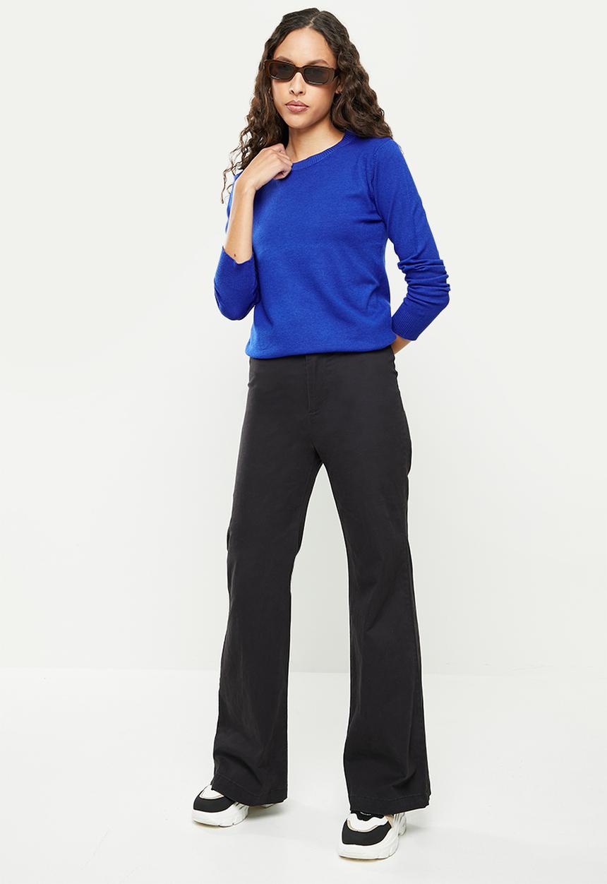 dailyfriday - Slim fit crew neck knit - cobalt