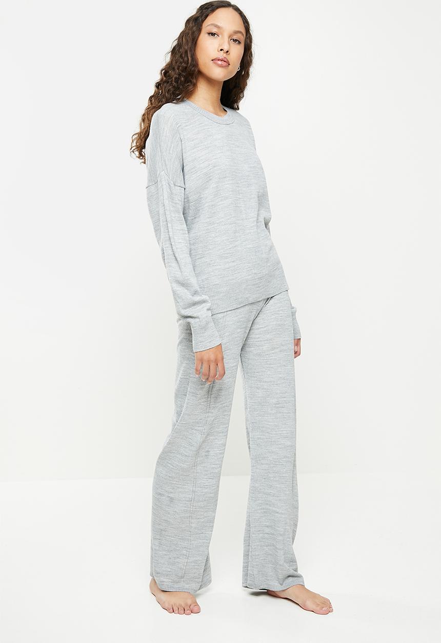 Trendyol - Lilac crew neck knitwear bottom top set - grey