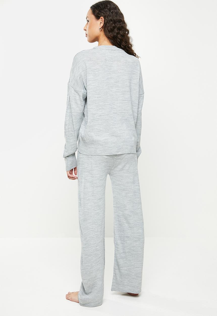 Trendyol - Lilac crew neck knitwear bottom top set - grey