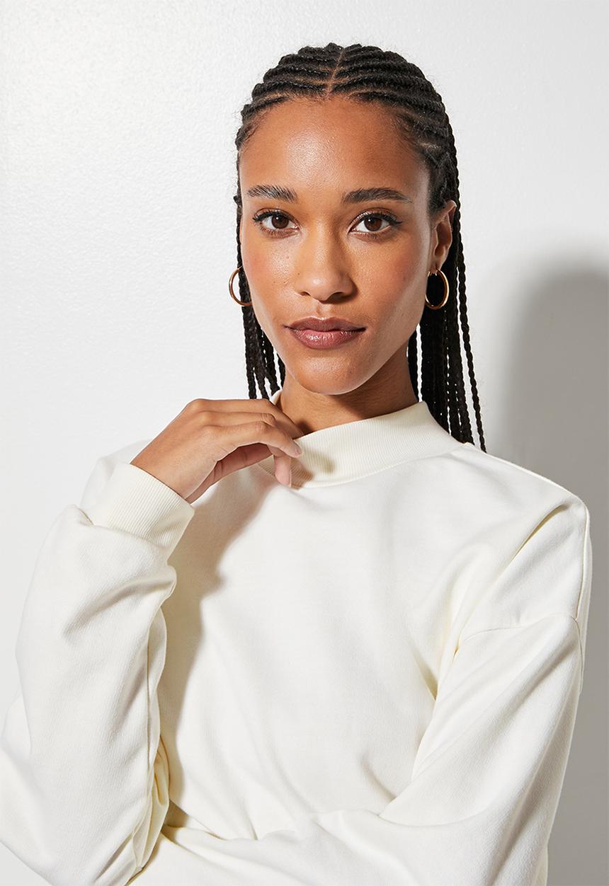 Superbalist - Crop funnel - ecru