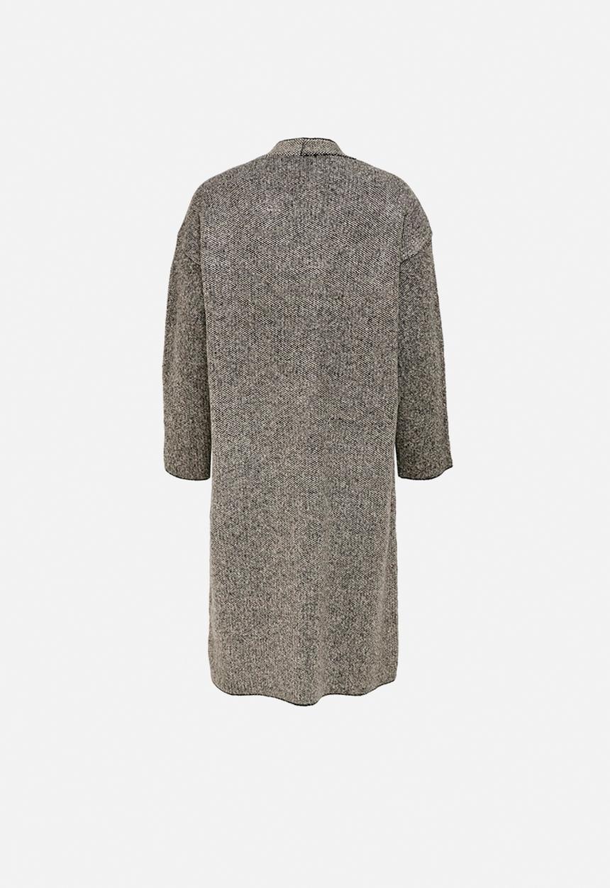 ONLY - Roxy long sleeve coatigan knit - black & pumice stone