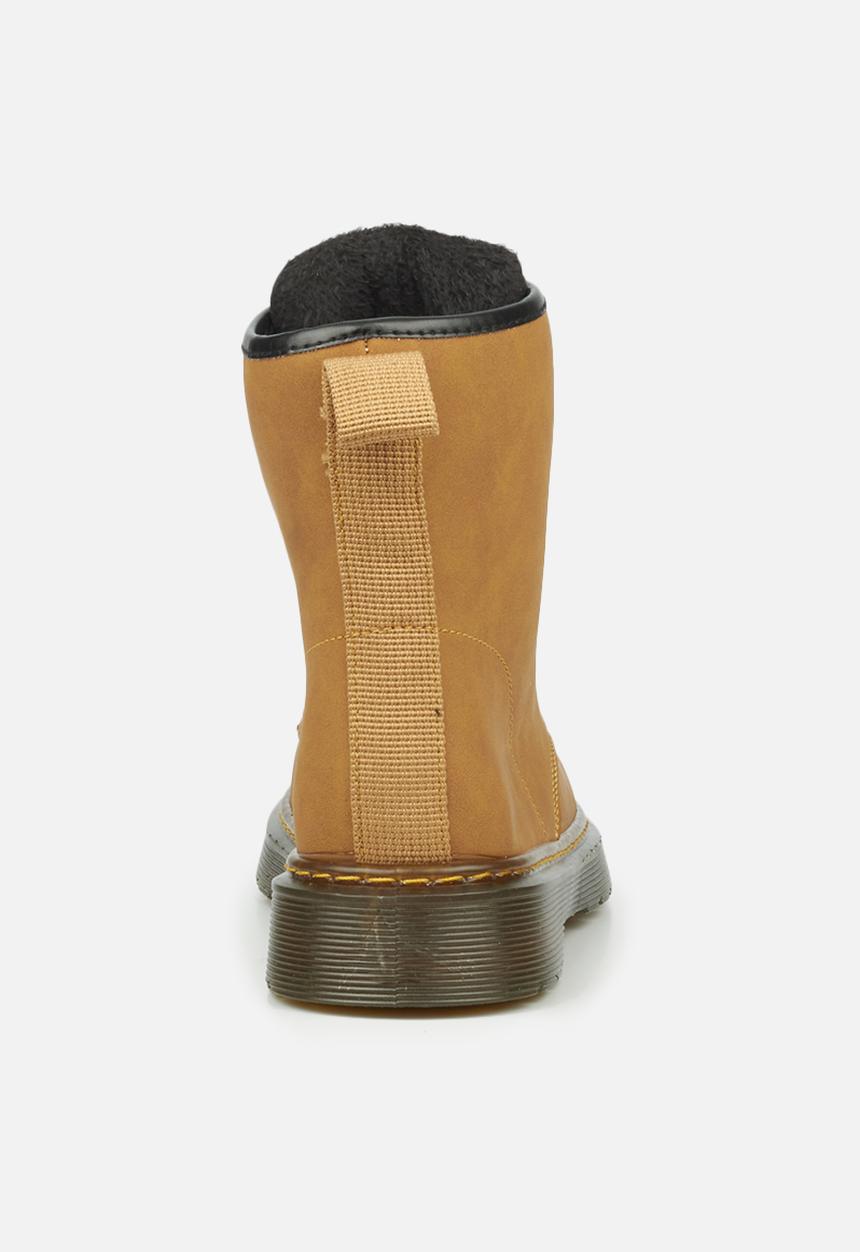 Miss Black - Rush1 lace-up ankle boot - tan
