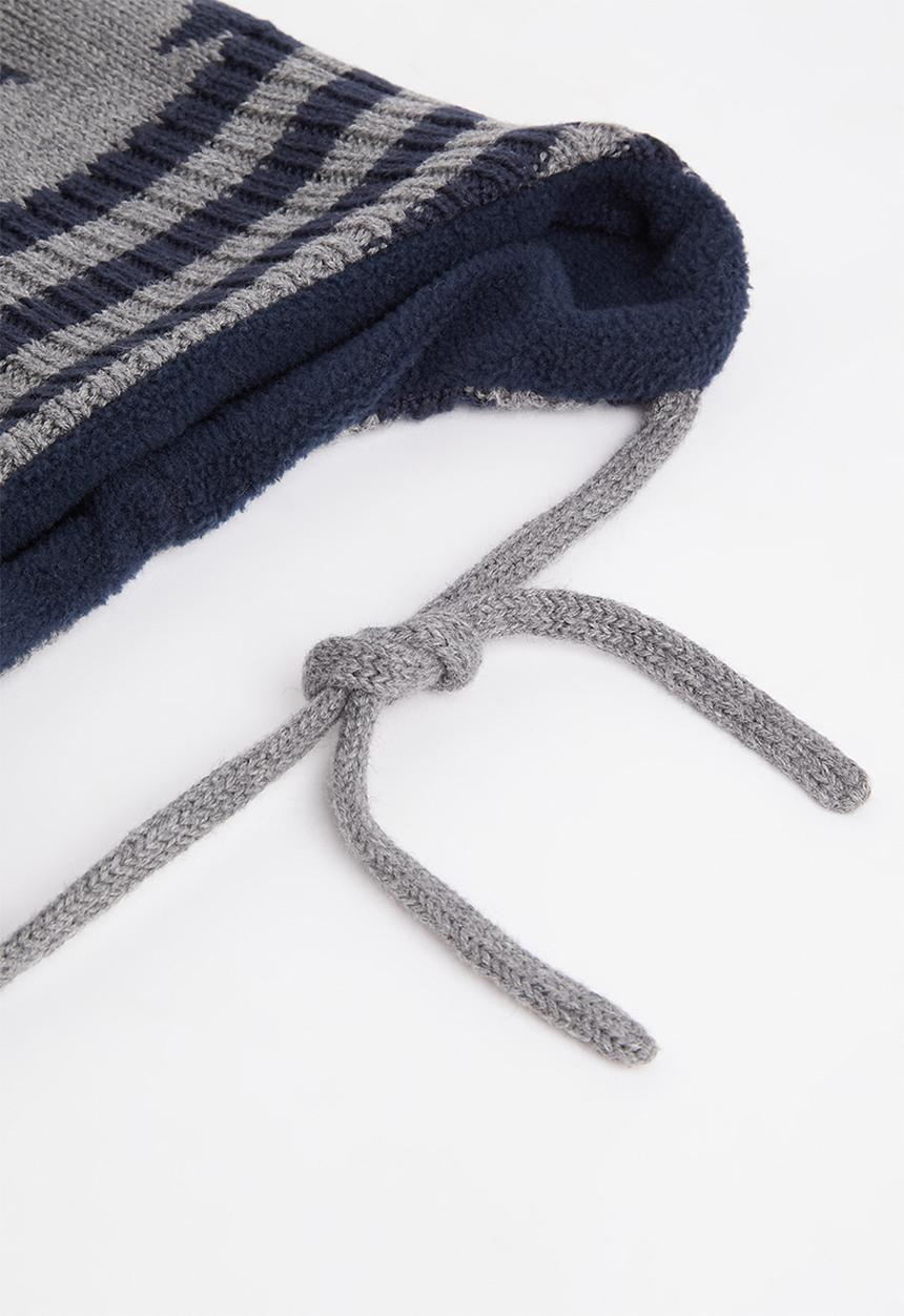 Pop Candy - Boys star beanie - grey & navy