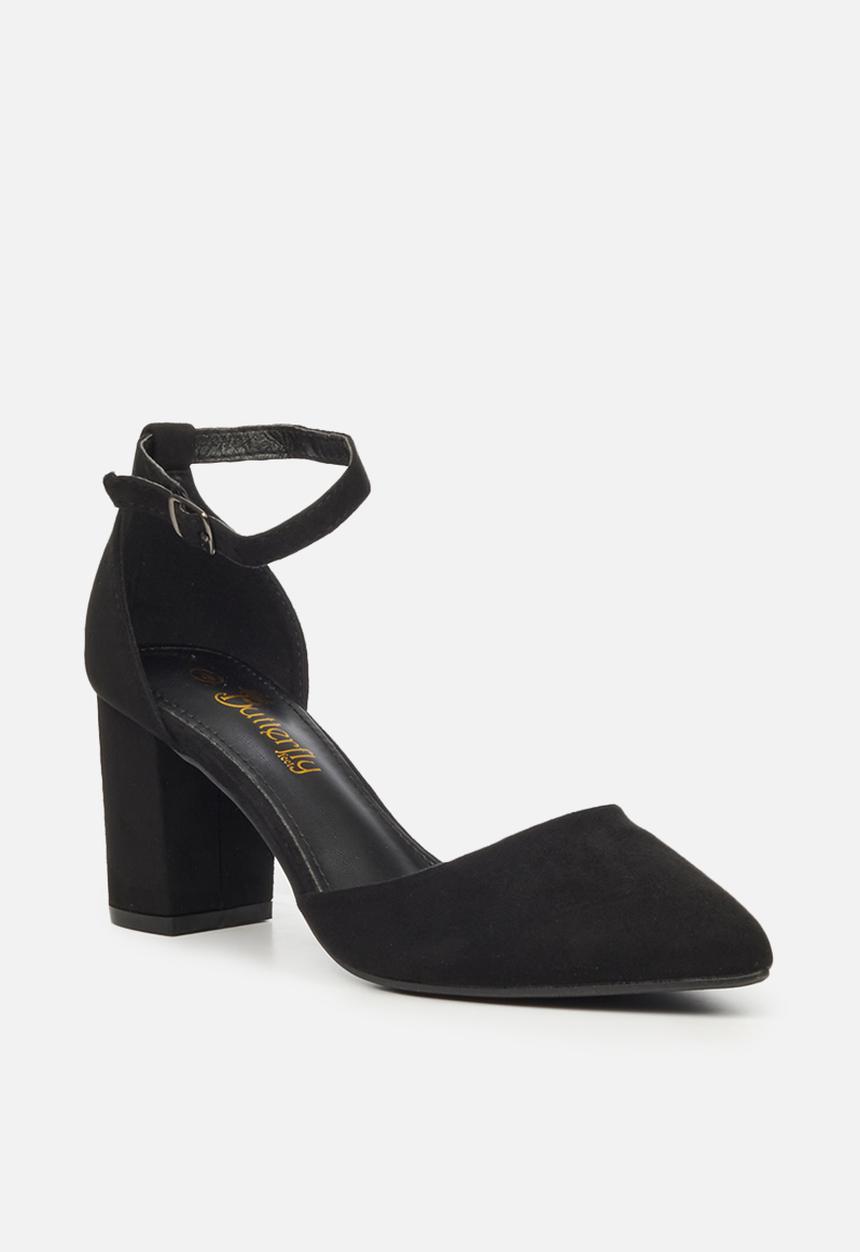Butterfly Feet - Zara 1 ankle strap heel - black
