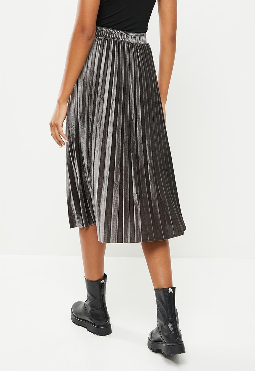 dailyfriday - Pleated skirt - silver metallic