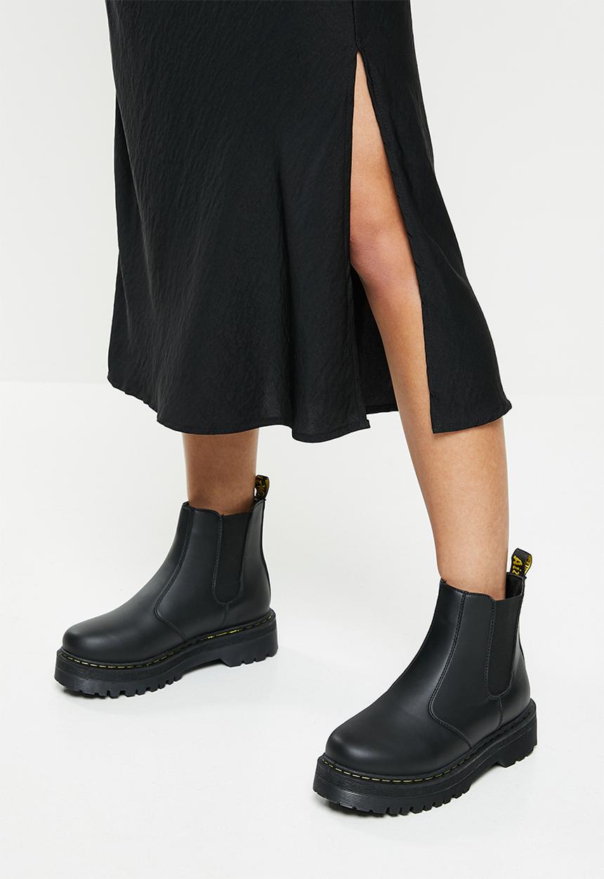 Cotton On - High waisted satin mid split skirt - black