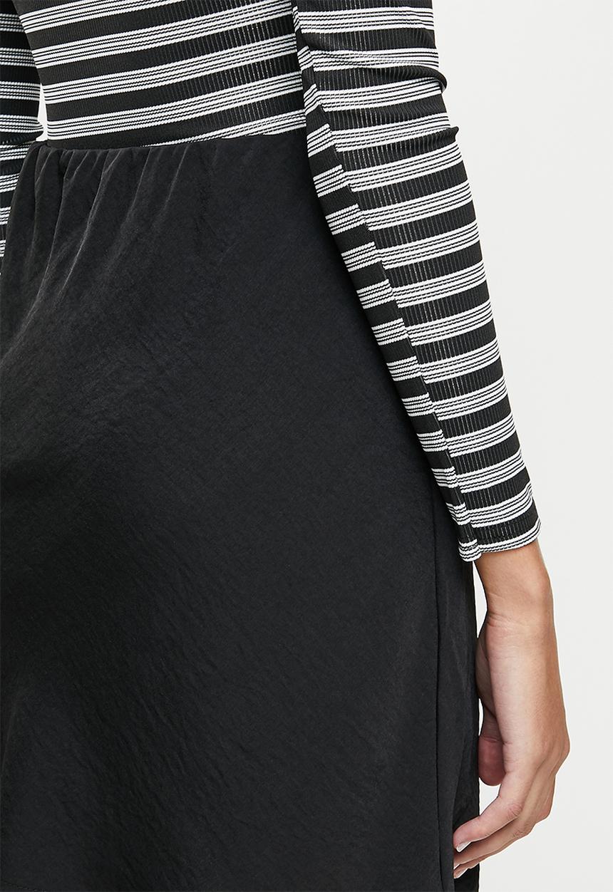 Cotton On - High waisted satin mini split skirt - black
