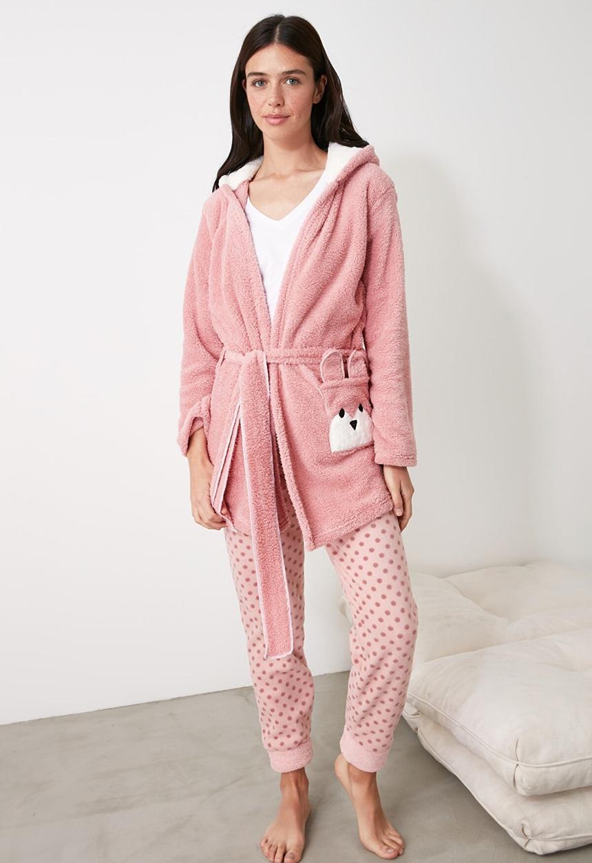 Trendyol - Welsoft dressing gown - powder pink