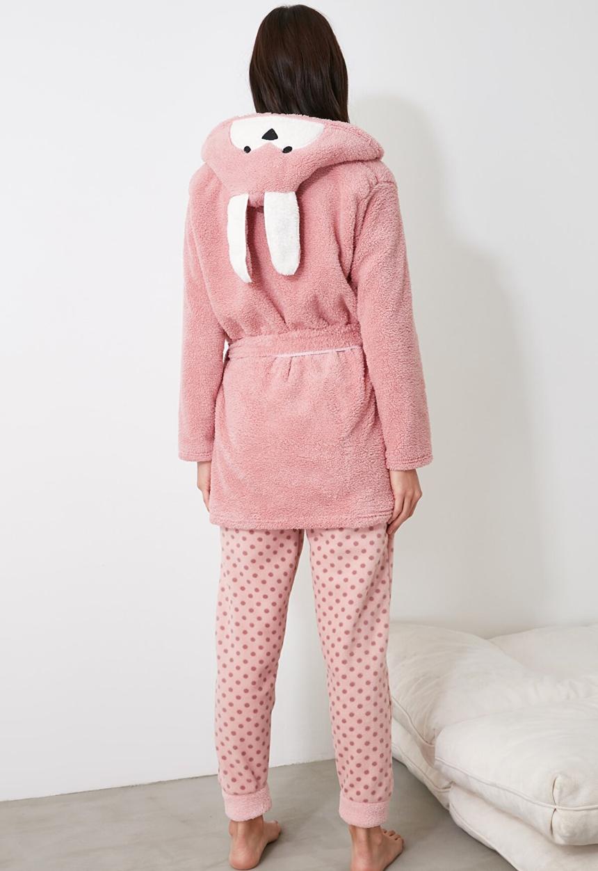 Trendyol - Welsoft dressing gown - powder pink