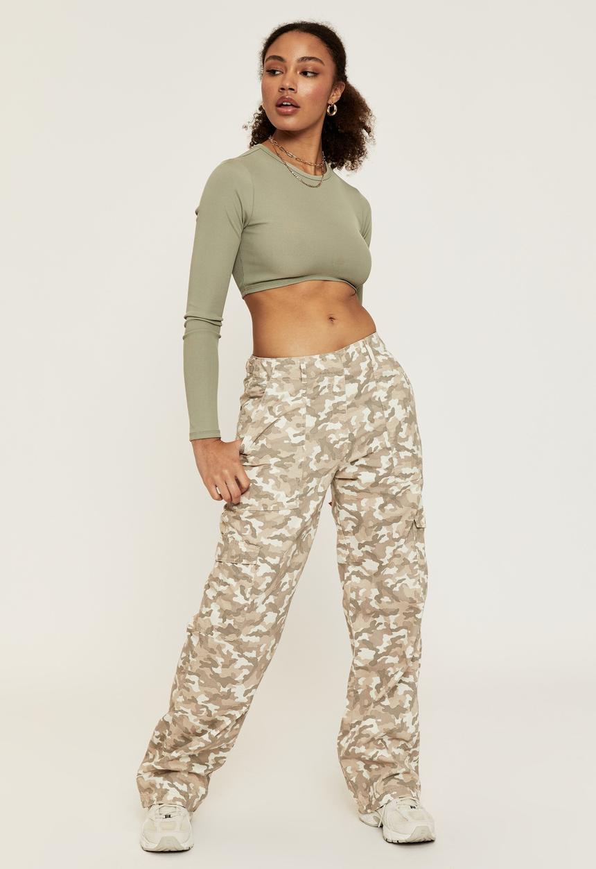 Supré  - Mikayla cargo pant - kelly camo opal
