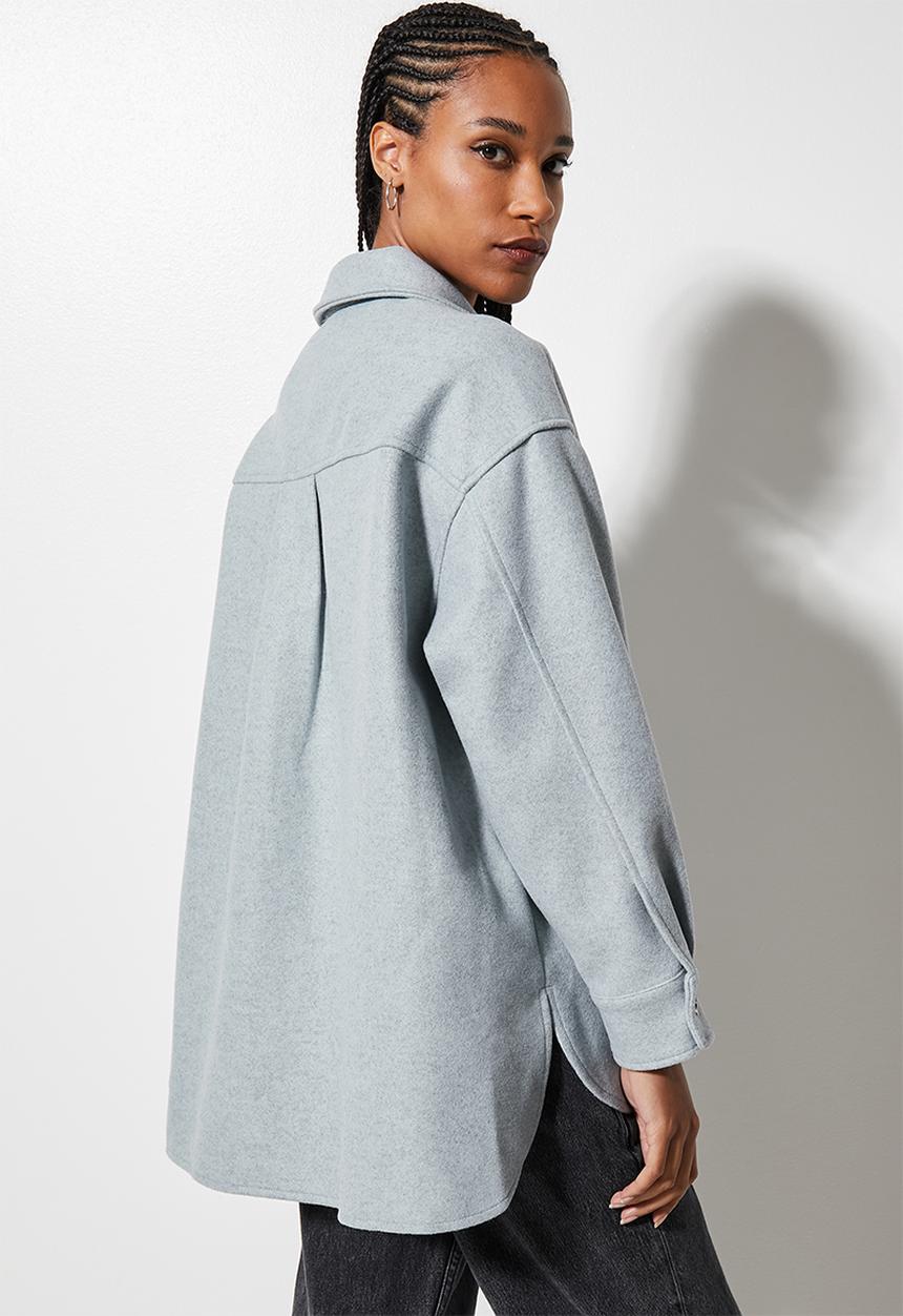Superbalist - Melton overshirt - sage