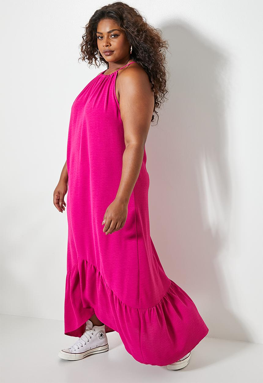 Superbalist - Strappy hi low dress - magenta