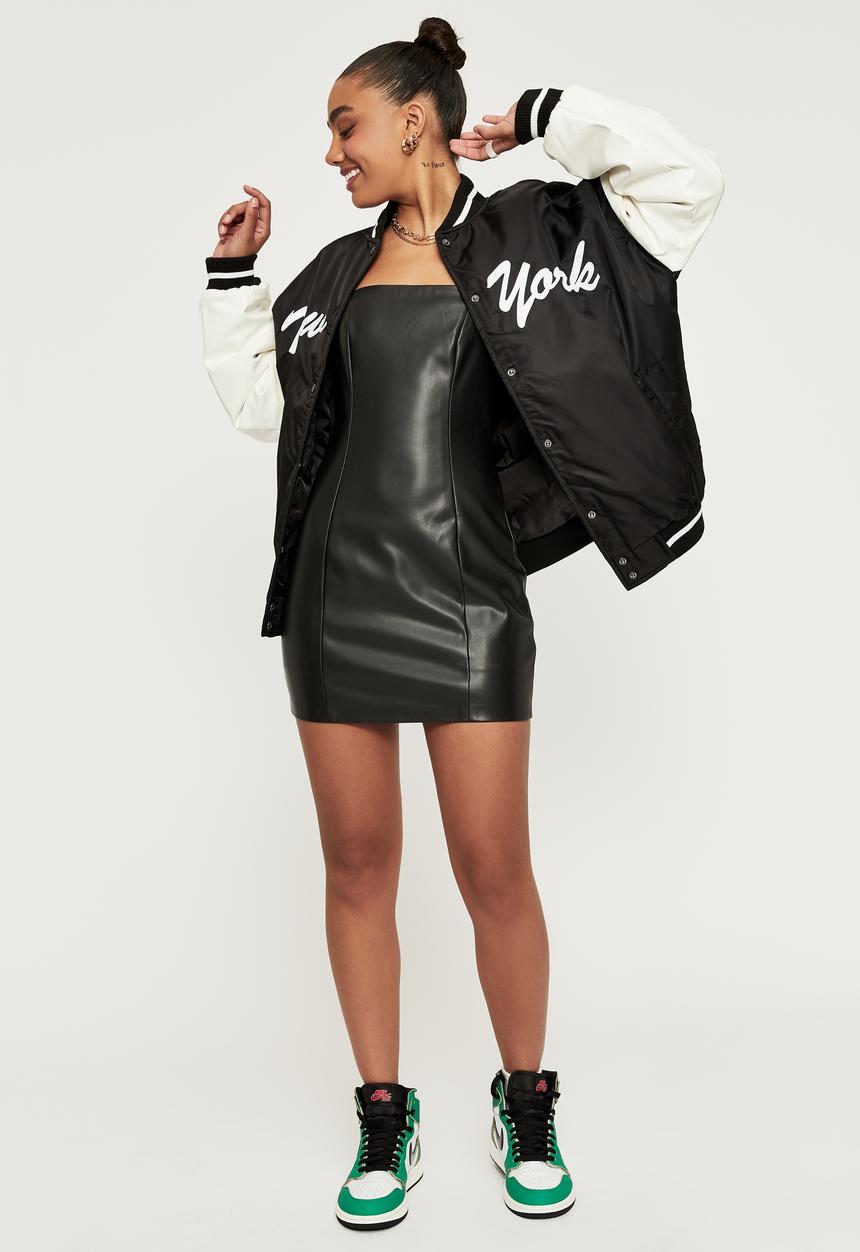 Supré  - Mary kate varsity bomber - black