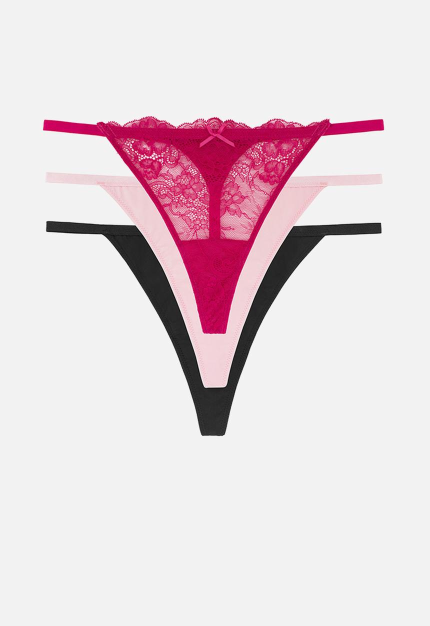 DORINA - Peony 3 pack string thong - multi 