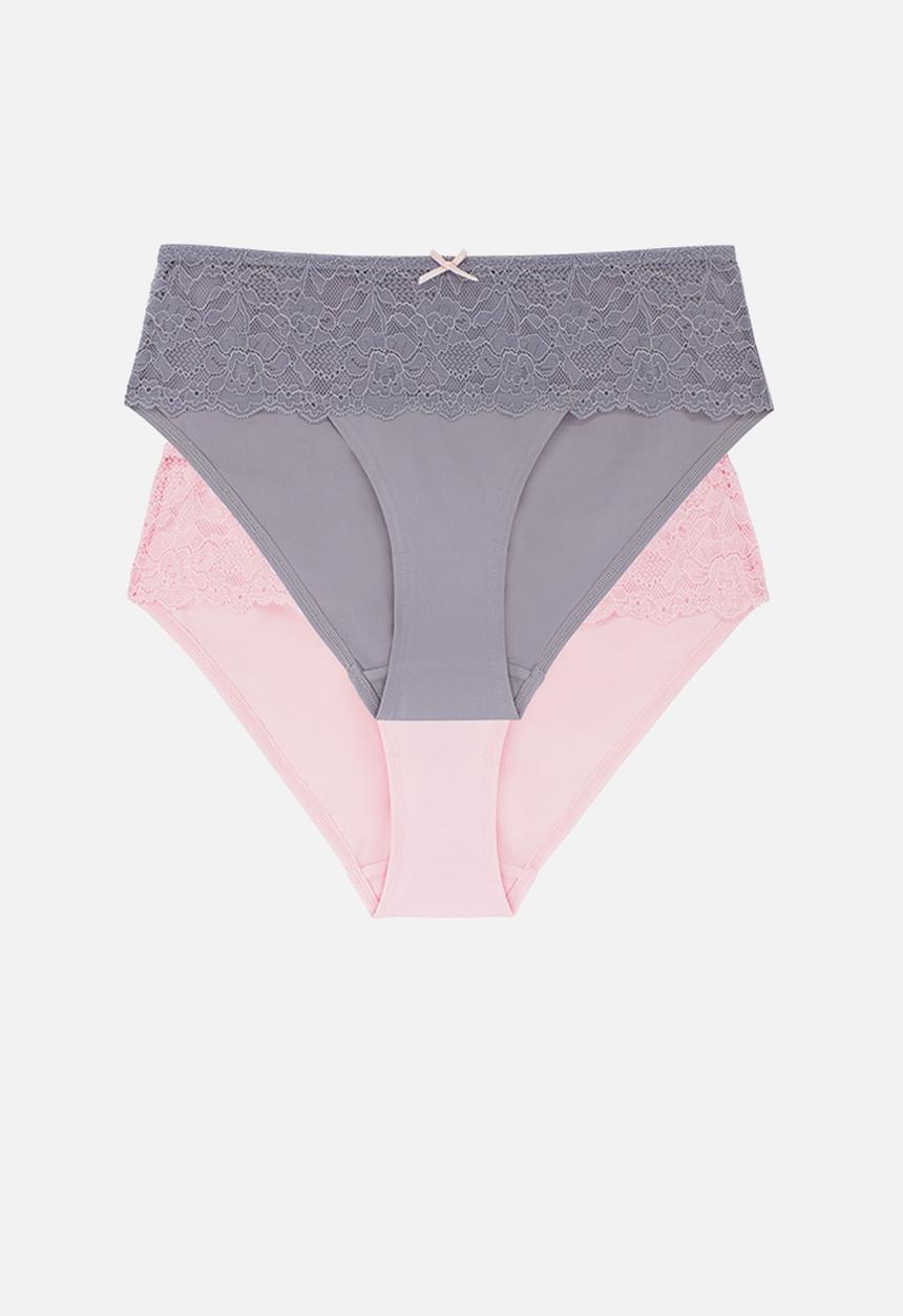 DORINA - Venus 2 pack hipster classic - grey & pink