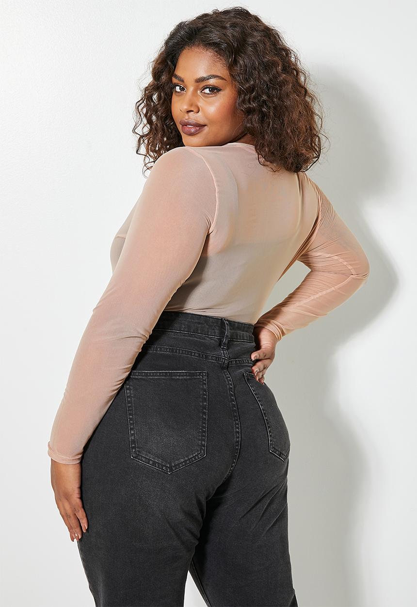 Superbalist - Long sleeve mesh tee - nude