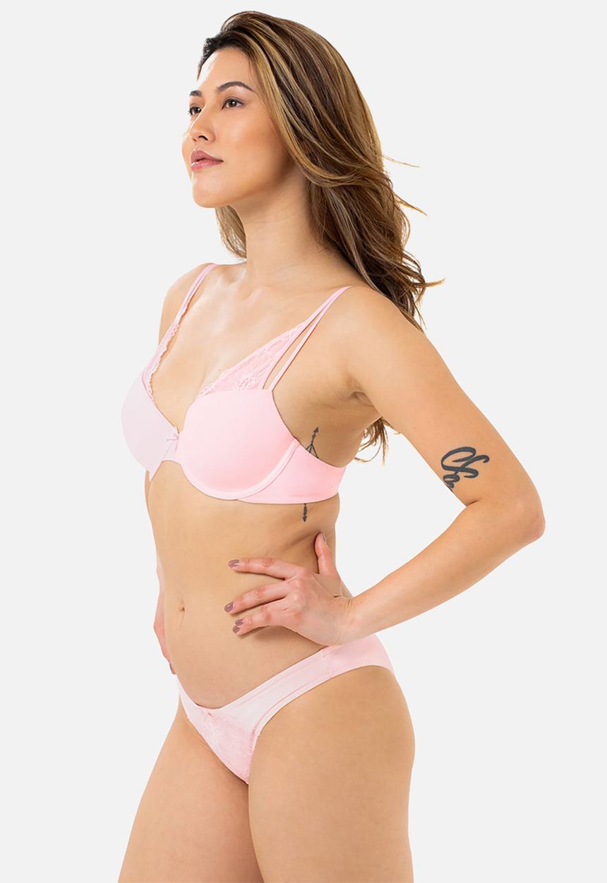 DORINA - Alaiya light padded demi bra - pink