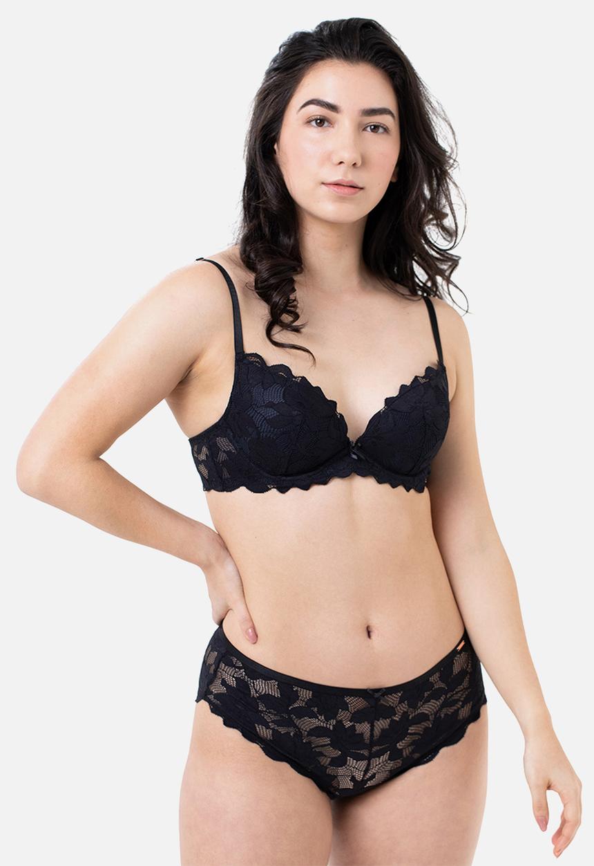 DORINA - Desire push up plunge bra - black