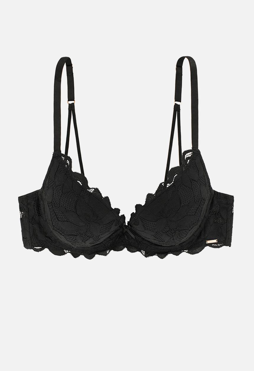 DORINA - Desire push up plunge bra - black