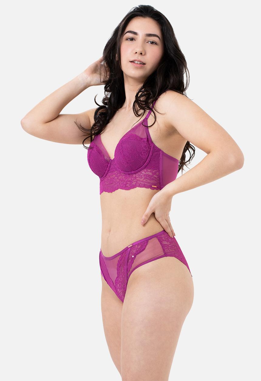 DORINA - Icon light padded demi bra - purple