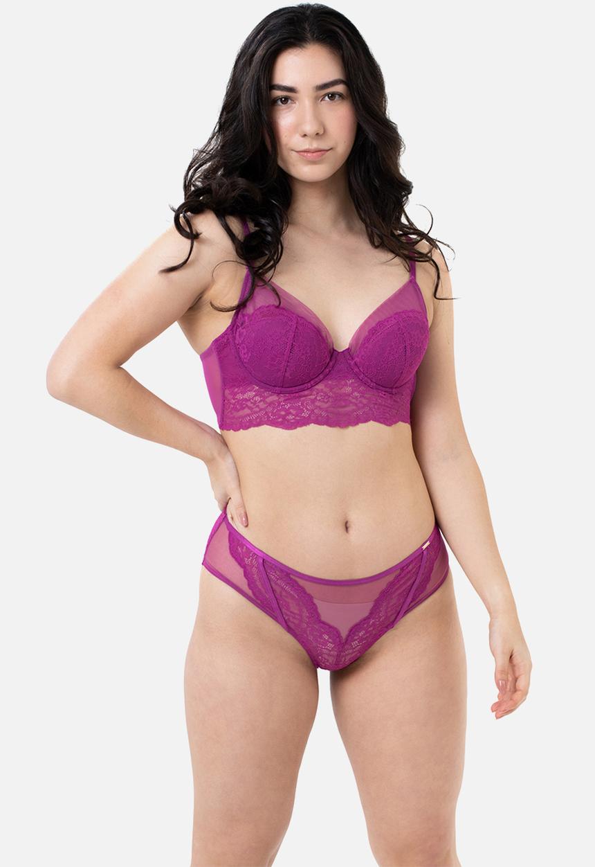 DORINA - Icon light padded demi bra - purple