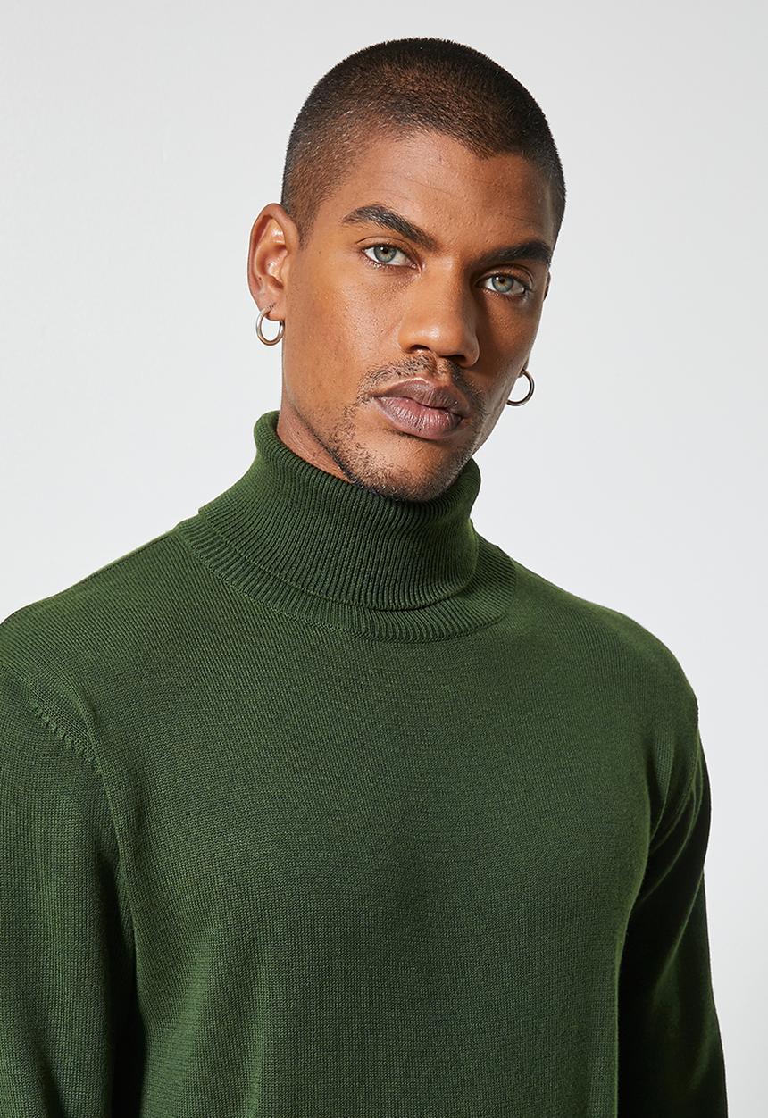 Superbalist - Basic roll neck slim fit knit - green