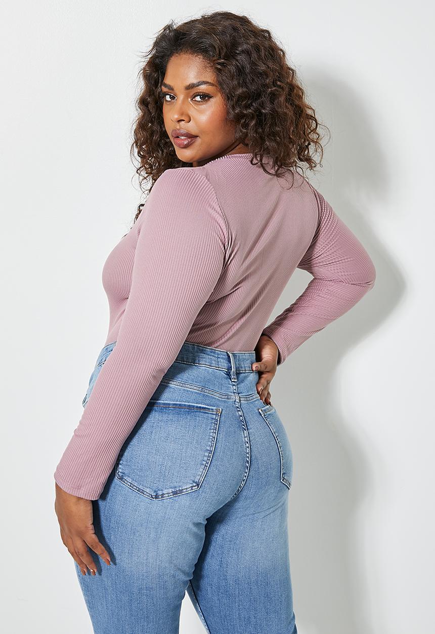 Superbalist - 2 pack crew neck bodysuit - black & mink