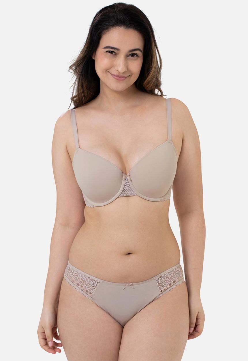 DORINA - Meeka 2 pack light padded demi bra - beige & ivory 