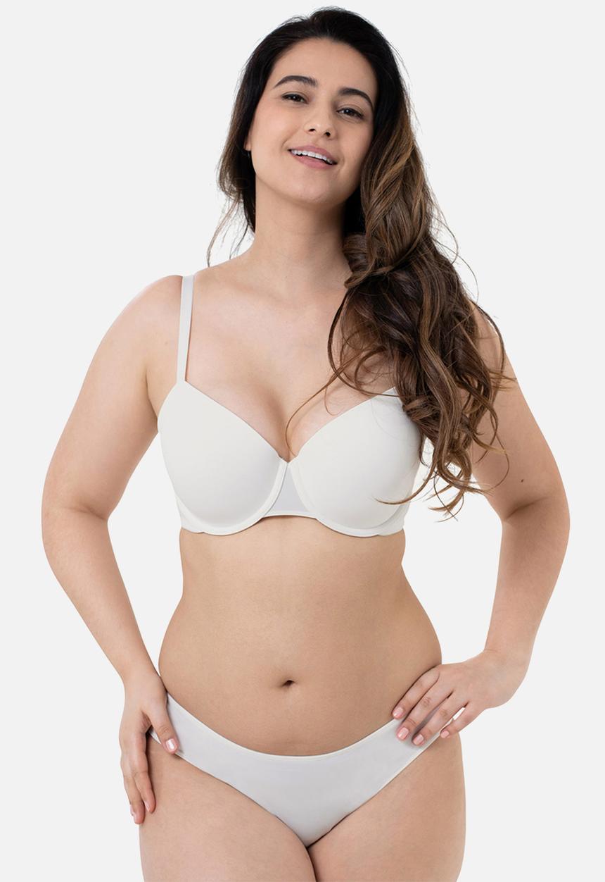 DORINA - Meeka 2 pack light padded demi bra - beige & ivory 