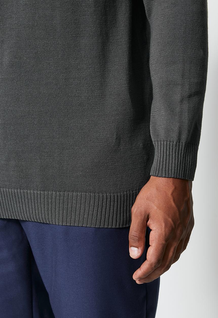 Superbalist - Basic roll neck slim fit knit - charcoal grey