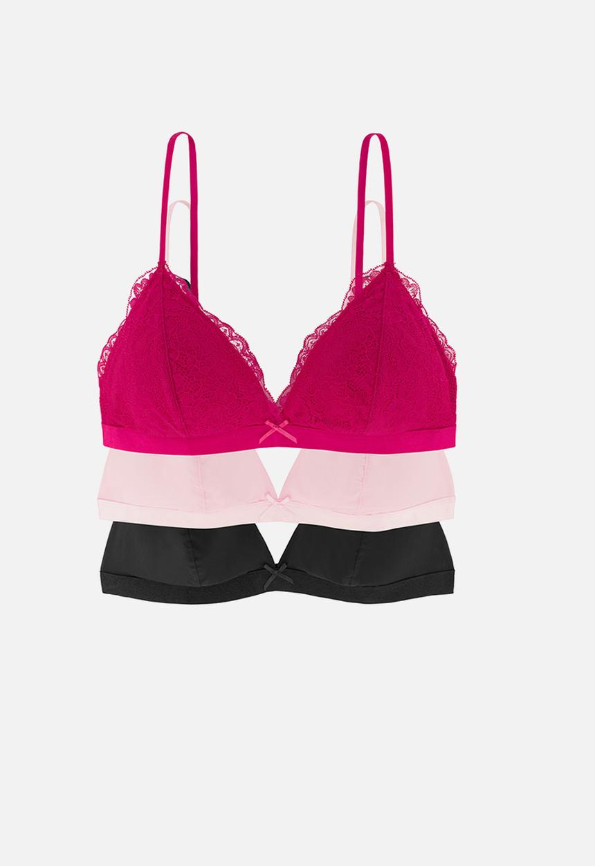DORINA - Peony 3 pack light padded bralette - multi