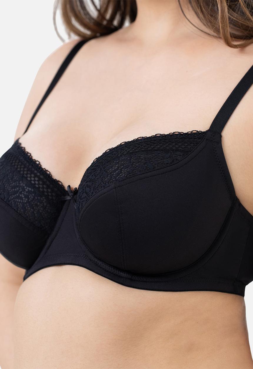 DORINA - Savanna 2 pack non padded bra - black & beige