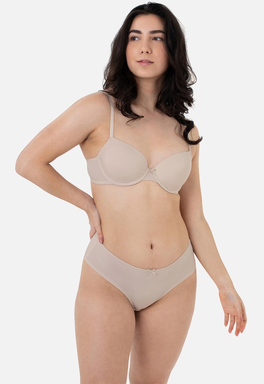 DORINA - Savanna 2 pack push up plunge bra - black & beige 
