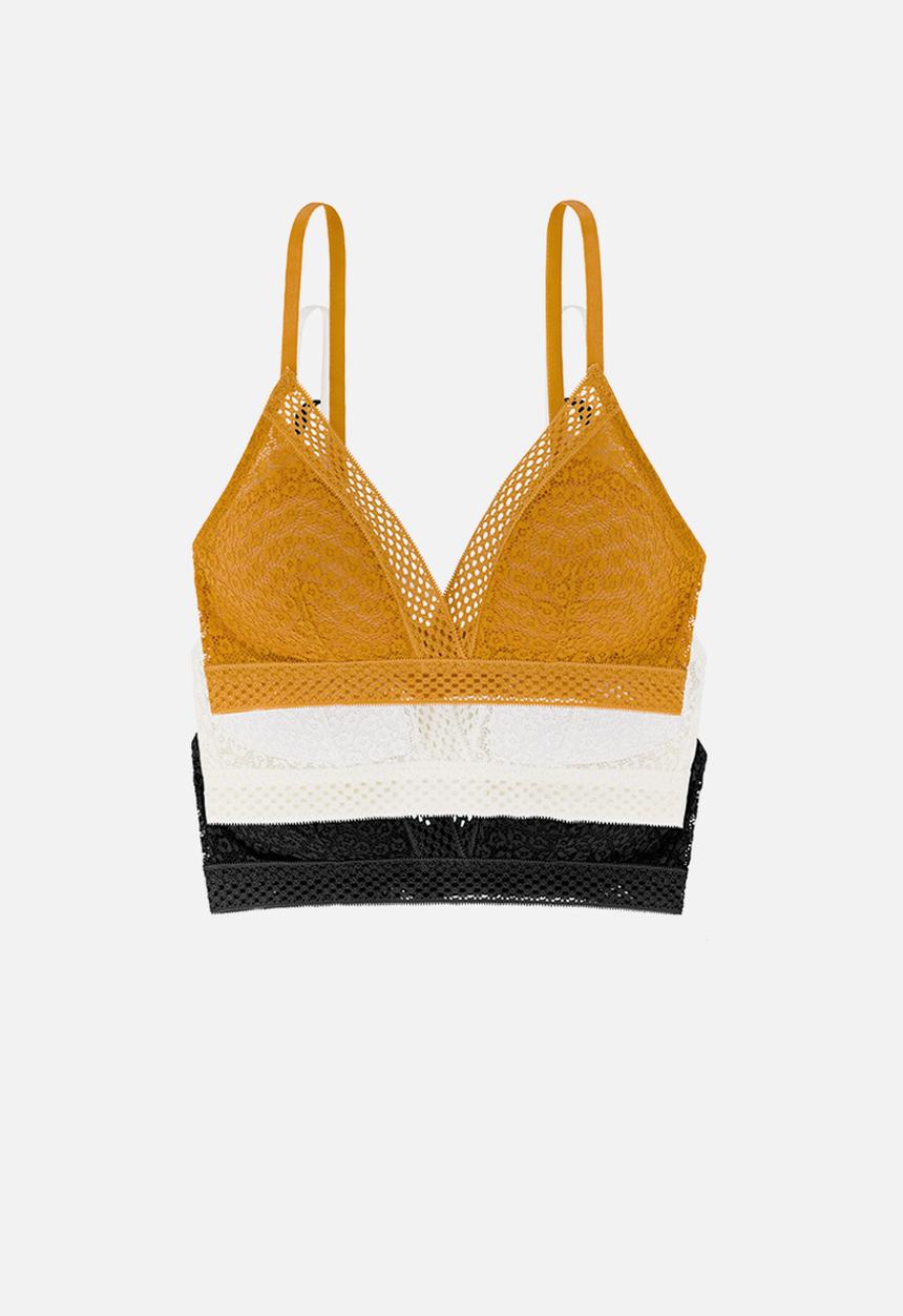 DORINA - Wild 3 pack light padded bralette - multi