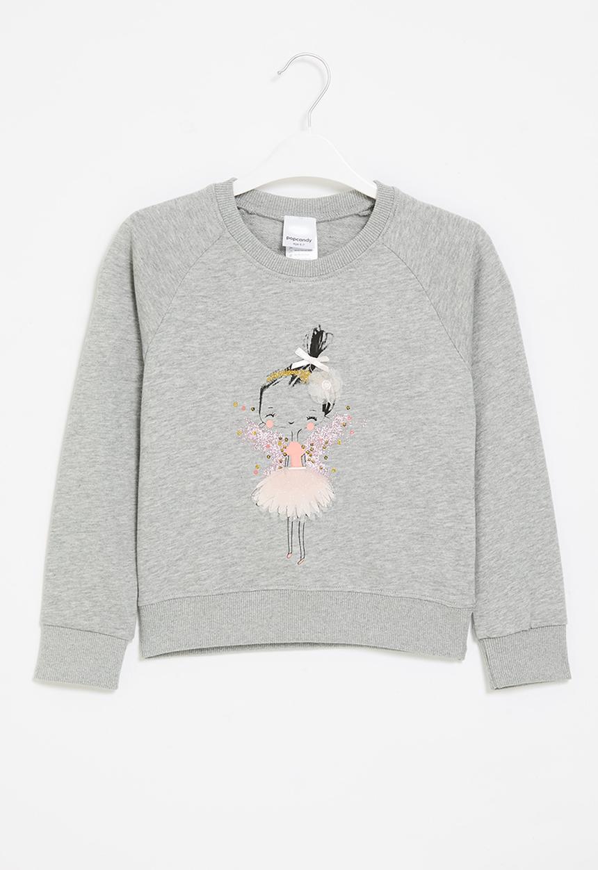 Pop Candy - Girls ballerina sweatshirt - grey